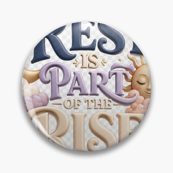 Item preview, Rest Is Part of the Rise – Calming 3D Motivational Typography designed and sold by TaiwoDesigns.