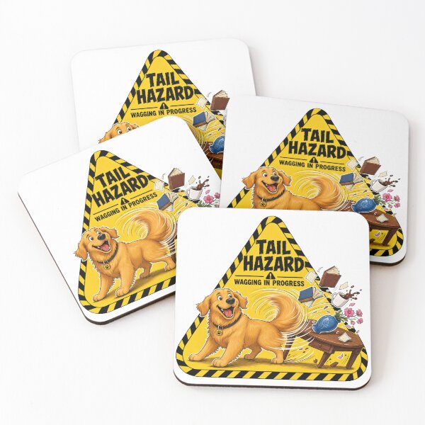 Item preview, Golden Retriever Tail Hazard designed and sold by zoughlal.
