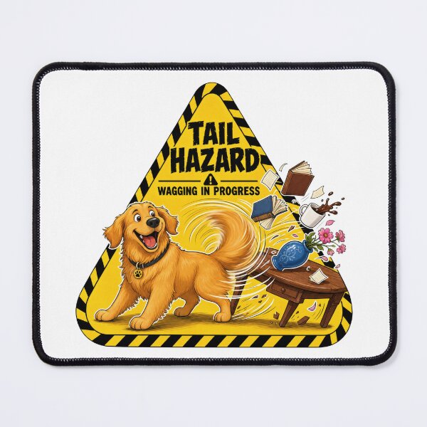 Item preview, Golden Retriever Tail Hazard designed and sold by zoughlal.