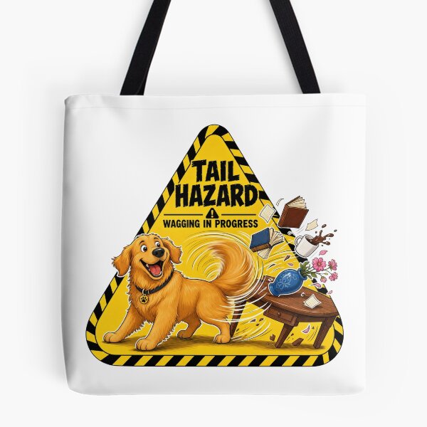 Item preview, Golden Retriever Tail Hazard designed and sold by zoughlal.