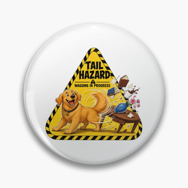 Item preview, Golden Retriever Tail Hazard designed and sold by zoughlal.