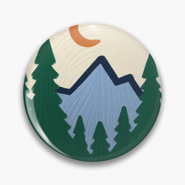 Item preview, Copy of Minimalist Mountain Landscape Vintage Pine Trees and Sun designed and sold by The Emoji Vibe.