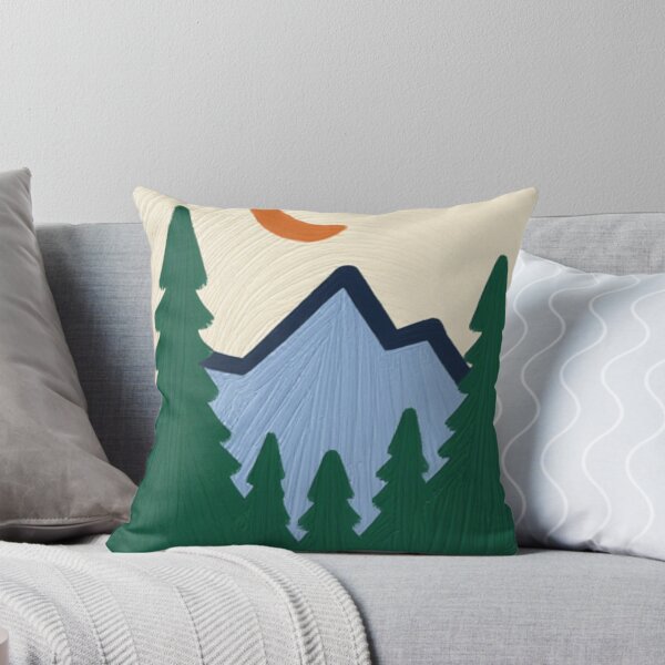 Item preview, Copy of Minimalist Mountain Landscape Vintage Pine Trees and Sun designed and sold by The Emoji Vibe.