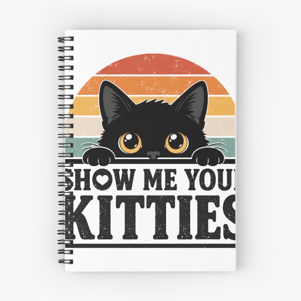 Item preview, Retro Peeking Black Cat Kitties Funny Gift Tee designed and sold by Retro Rascals Co..