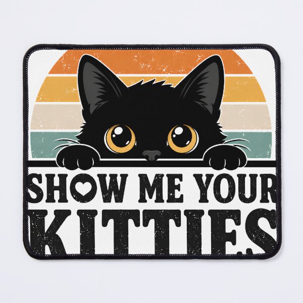 Item preview, Retro Peeking Black Cat Kitties Funny Gift Tee designed and sold by Retro Rascals Co..