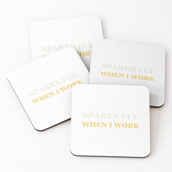 Item preview, Sparks Fly When I Work - Funny Welder Gift designed and sold by RetroThreadWorks.