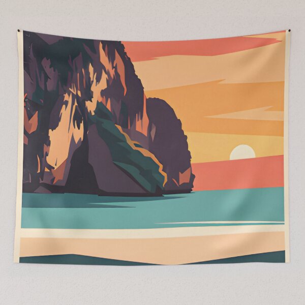 Item preview, Phi Phi Islands - Thailand Retro Sunset Collection designed and sold by Spirit of Siam.