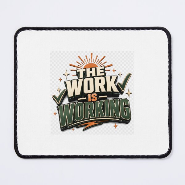 Item preview, The Work Is Working – Bold 3D Motivational Typography designed and sold by TaiwoDesigns.
