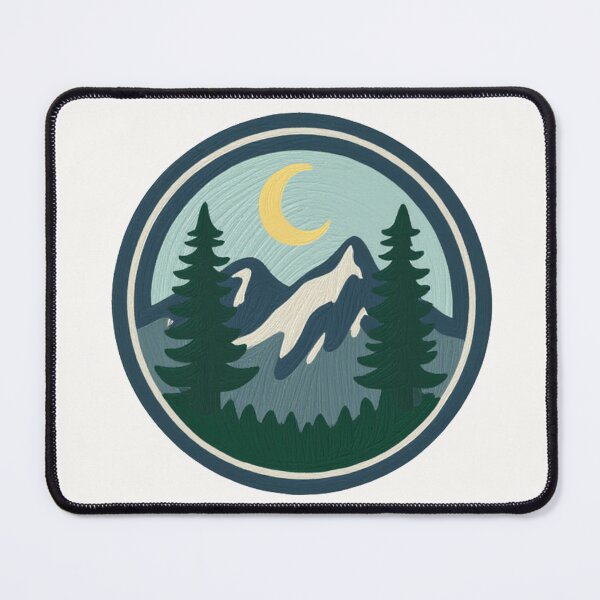 Item preview, Copy of Copy of Minimalist Mountain Landscape Vintage Pine Trees and Sun designed and sold by The Emoji Vibe.