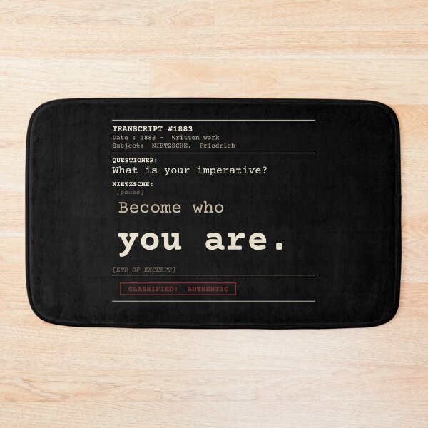 Item preview, Become who you are Nietzsche Transcript Dark English designed and sold by Will-to-Power.