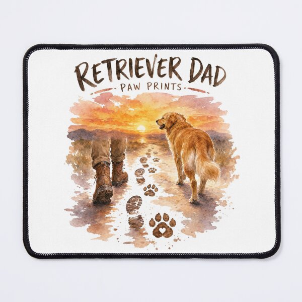 Item preview, Retriever Dad Paw Prints designed and sold by zoughlal.