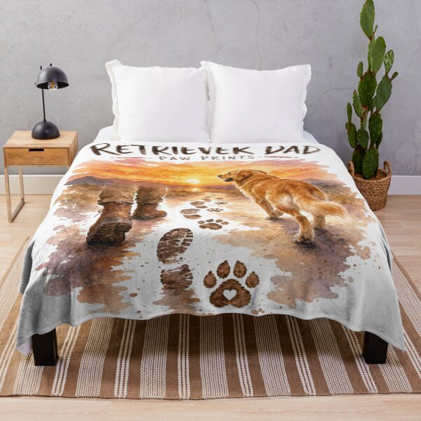 Item preview, Retriever Dad Paw Prints designed and sold by zoughlal.
