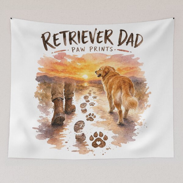 Item preview, Retriever Dad Paw Prints designed and sold by zoughlal.