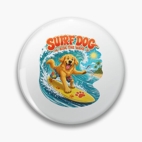 Item preview, Golden Retriever Surf Dog designed and sold by zoughlal.