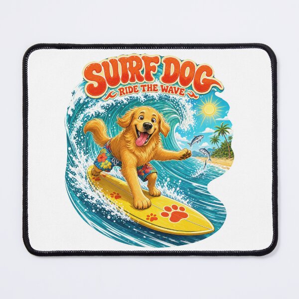 Item preview, Golden Retriever Surf Dog designed and sold by zoughlal.