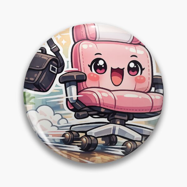 Item preview, Office Chair Sticker Kawaii Workplace Aesthetic for Office Workers & Remote Employees designed and sold by CutePrintCorner.