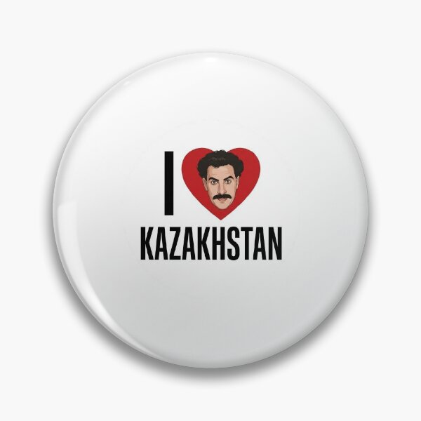 Item preview, I Love Kazakhstan Funny Meme Sticker designed and sold by Poppy's Designs.