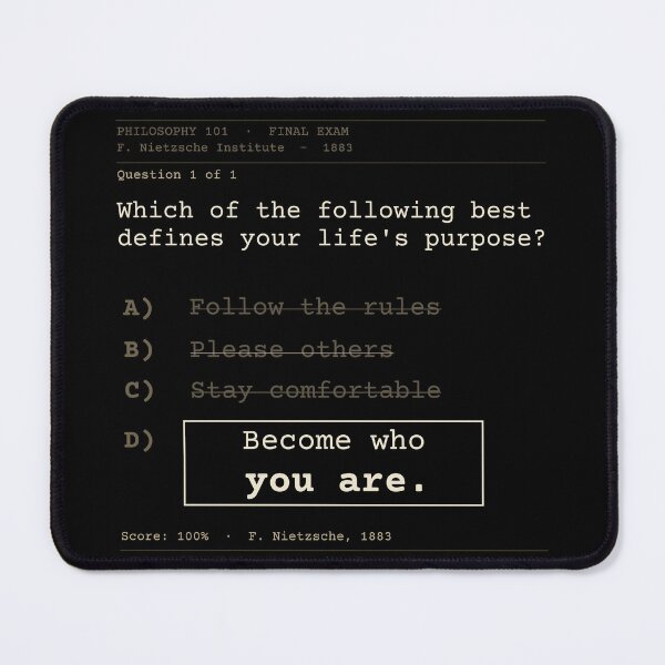 Item preview, Become who you are Nietzsche Dark Exam Spanish designed and sold by Will-to-Power.