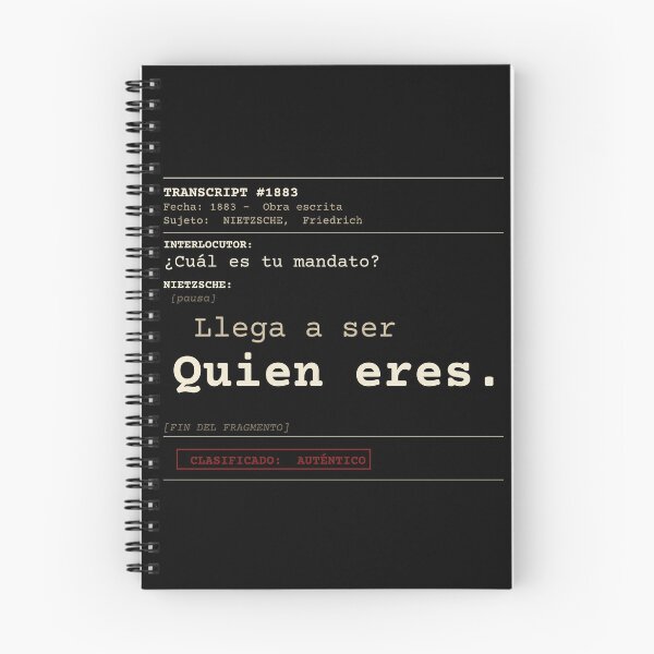 Item preview, Become who you are Nietzsche Dark Transcript Spanish designed and sold by Will-to-Power.