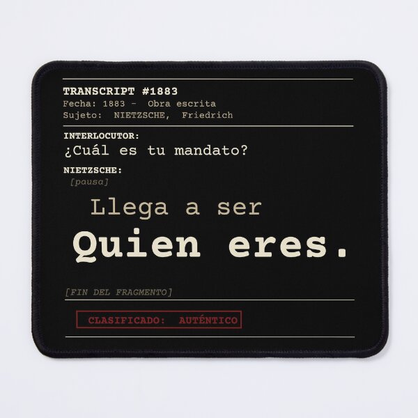 Item preview, Become who you are Nietzsche Dark Transcript Spanish designed and sold by Will-to-Power.