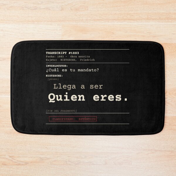 Item preview, Become who you are Nietzsche Dark Transcript Spanish designed and sold by Will-to-Power.