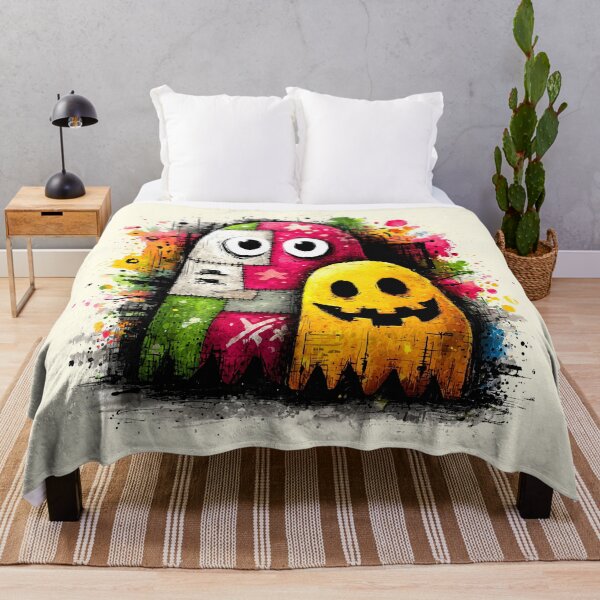 Item preview, Colorful Grunge Patchwork Ghost Friends designed and sold by colorful-white.