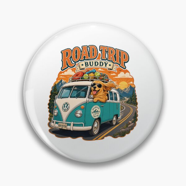 Item preview, Golden Retriever Road Trip designed and sold by zoughlal.