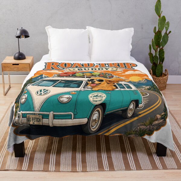 Item preview, Golden Retriever Road Trip designed and sold by zoughlal.