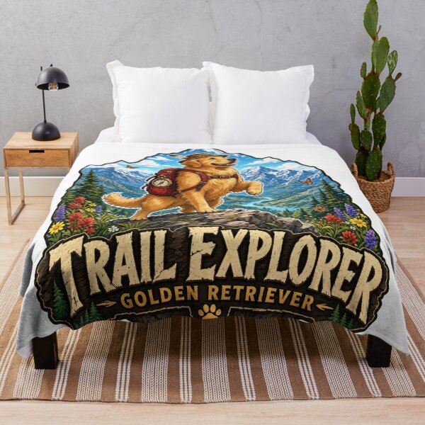 Item preview, Golden Retriever Trail Explorer designed and sold by zoughlal.