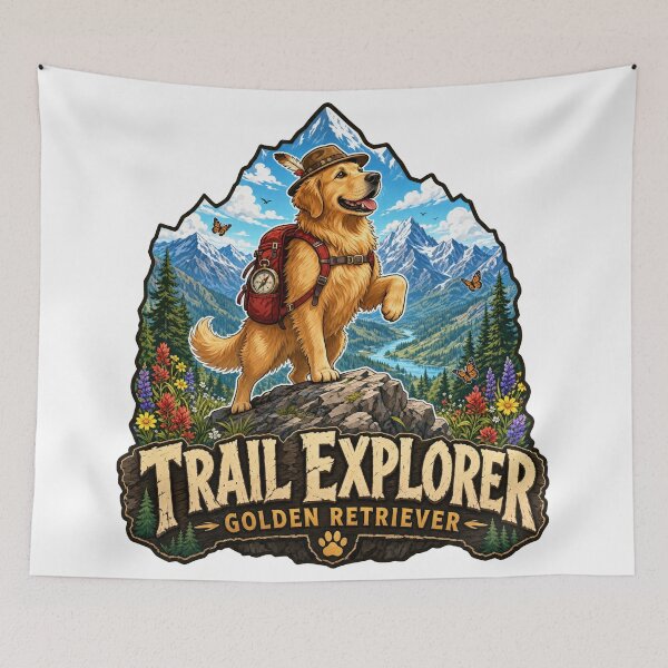 Item preview, Golden Retriever Trail Explorer designed and sold by zoughlal.