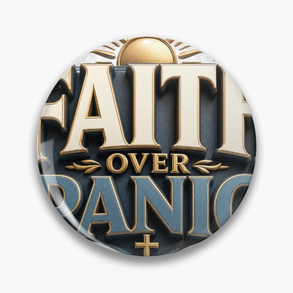 Item preview, Faith Over Panic – Calm 3D Motivational Typography designed and sold by TaiwoDesigns.