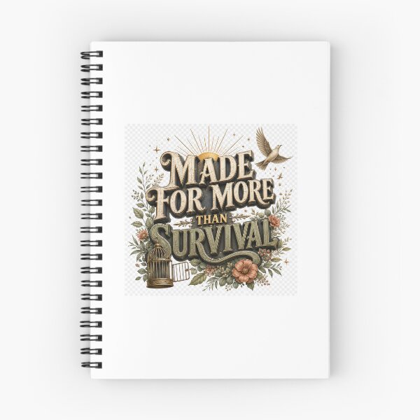 Item preview, Made for More Than Survival – Emotional 3D Motivational Typography designed and sold by TaiwoDesigns.
