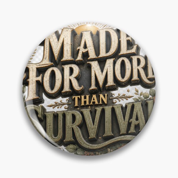 Item preview, Made for More Than Survival – Emotional 3D Motivational Typography designed and sold by TaiwoDesigns.