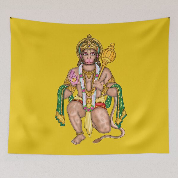 Item preview, Lord Hanuman Artwork | Powerful Hindu God Digital Art Illustration designed and sold by Harshit_Digital_Arts.