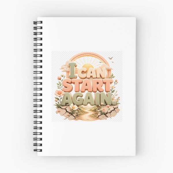 Item preview, I Can Start Again – Hopeful 3D Motivational Typography designed and sold by TaiwoDesigns.