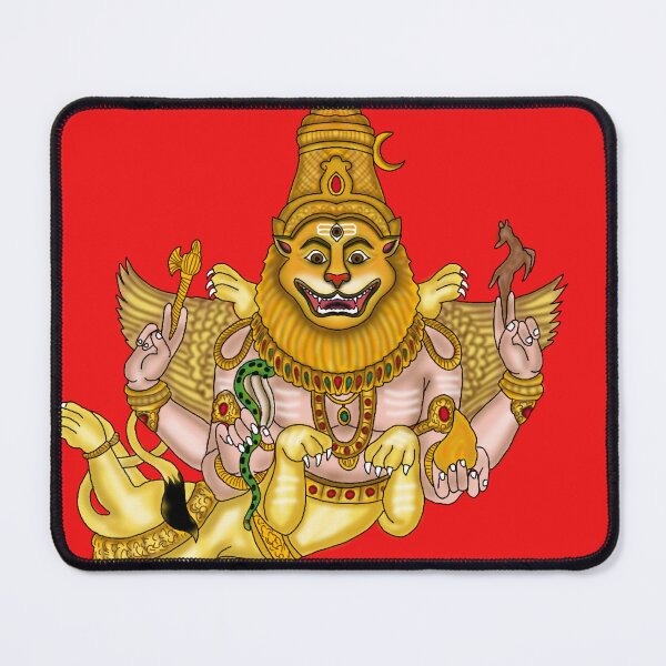 Item preview, Sharabha Artwork | Powerful Hindu Mythological Creature Digital Illustration designed and sold by Harshit_Digital_Arts.