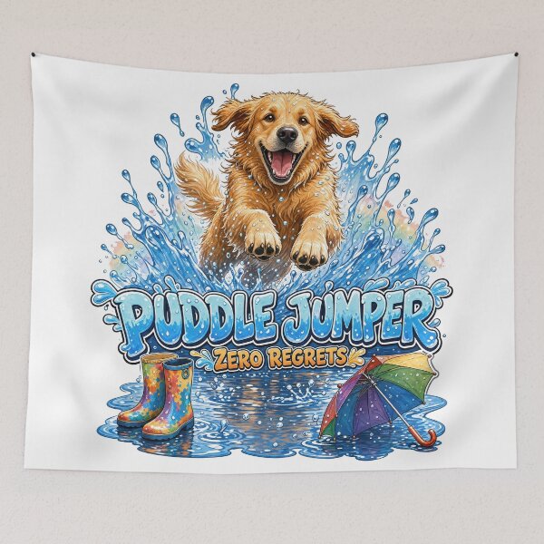 Item preview, Golden Retriever Rainy Day 2 designed and sold by zoughlal.