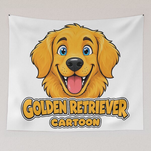 Item preview, Golden Retriever Cartoon Portrait designed and sold by zoughlal.