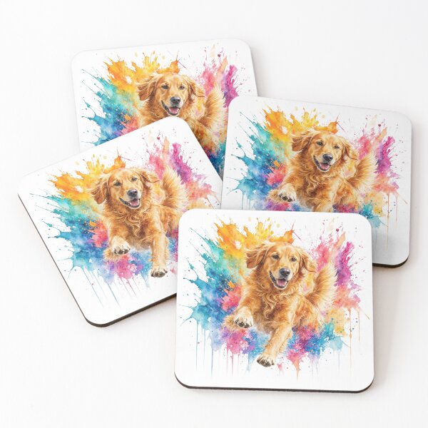 Item preview, Golden Retriever Watercolor Splash designed and sold by zoughlal.