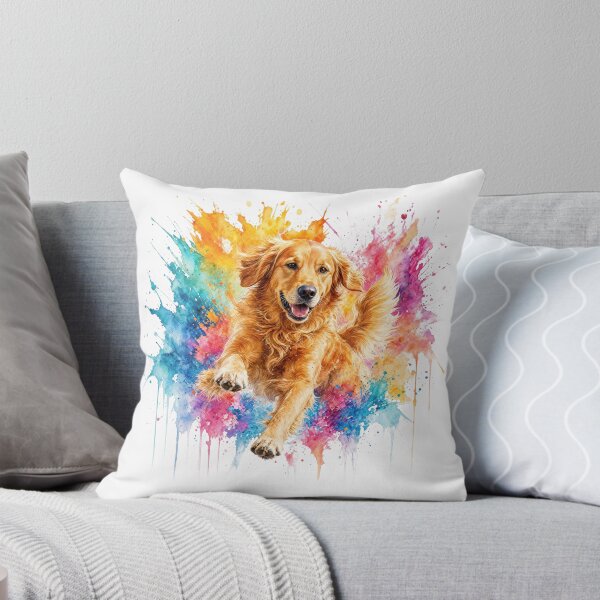 Item preview, Golden Retriever Watercolor Splash designed and sold by zoughlal.