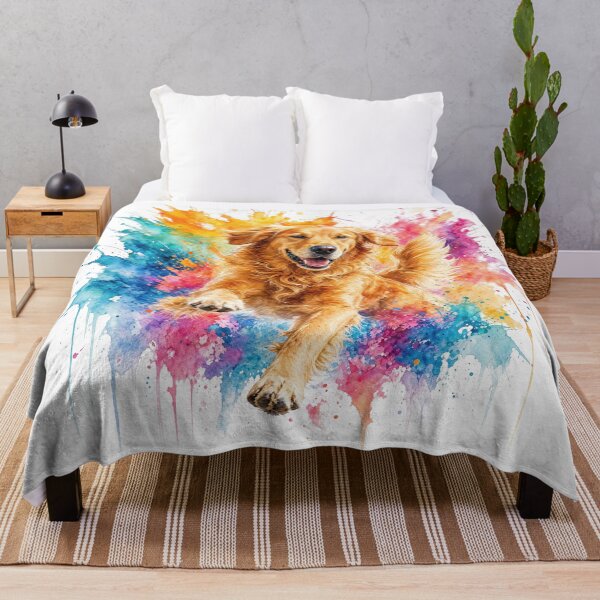 Item preview, Golden Retriever Watercolor Splash designed and sold by zoughlal.