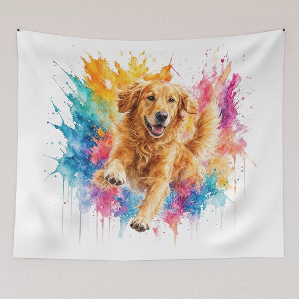 Item preview, Golden Retriever Watercolor Splash designed and sold by zoughlal.