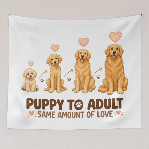 Item preview, Golden Puppy To Adult Journey designed and sold by zoughlal.