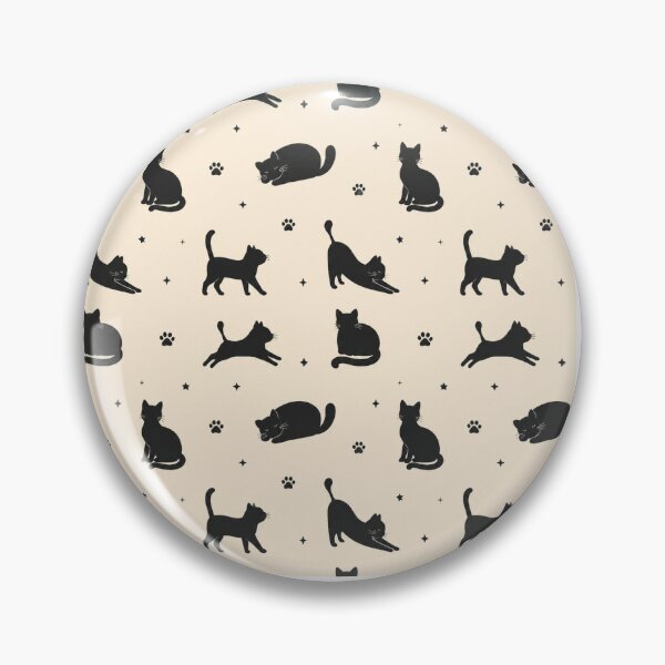 Item preview, Cute Minimalist Black Cat Silhouette Seamless Pattern designed and sold by OddlySticky.