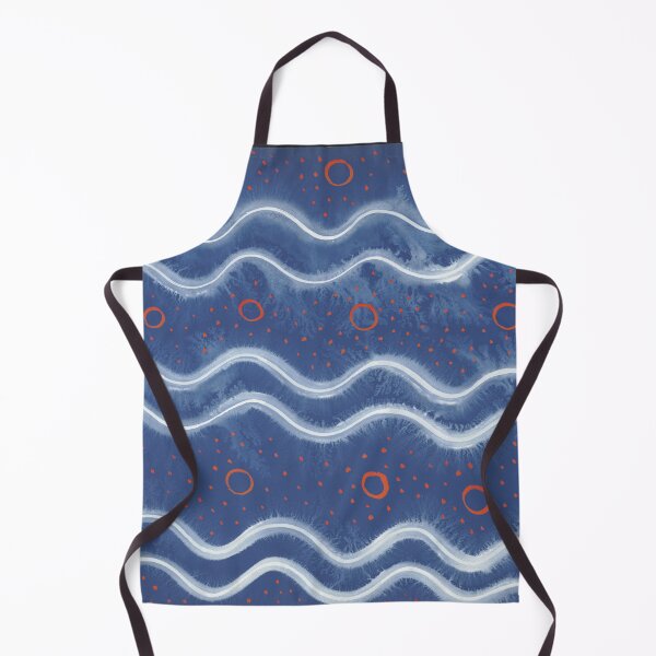 Item preview, Blue Wave Orange Circles designed and sold by The Ravens Ballad.