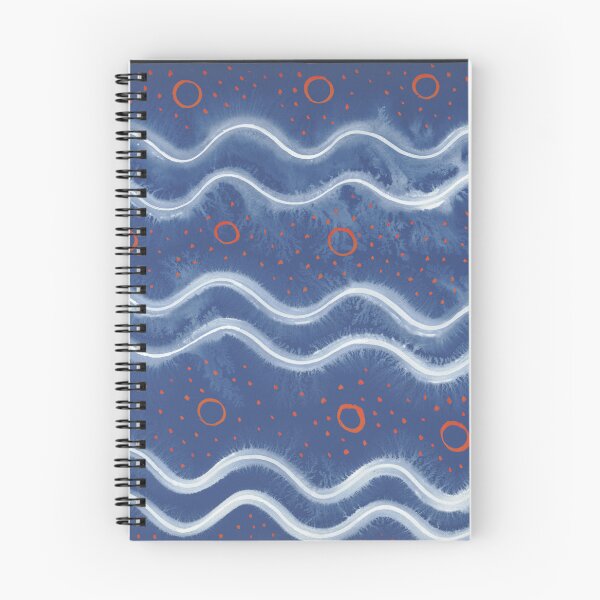 Item preview, Blue Wave Orange Circles designed and sold by The Ravens Ballad.