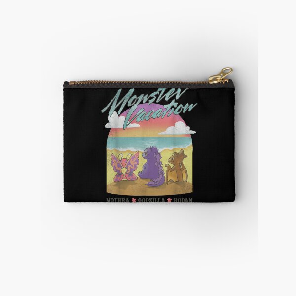 Item preview, Monster Vacation Dinosaur Kaiju Moth Giant Butterfly Beach Sunset Graphic designed and sold by BrandyFreika.
