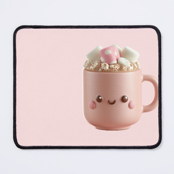 Item preview, Cute Kawaii Pink Mug with Fluffy Marshmallows designed and sold by colorful-white.