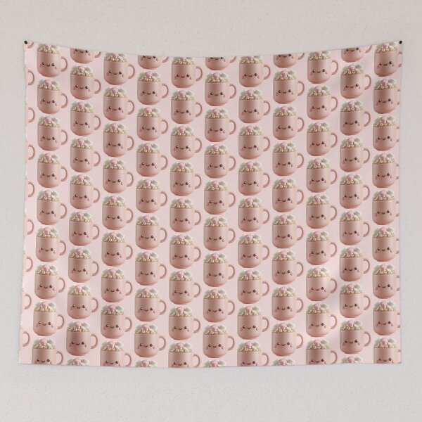 Item preview, Cute Kawaii Pink Mug with Fluffy Marshmallows designed and sold by colorful-white.