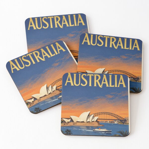 Item preview, Australia Vintage Style Travel Advert designed and sold by Dimensionality.